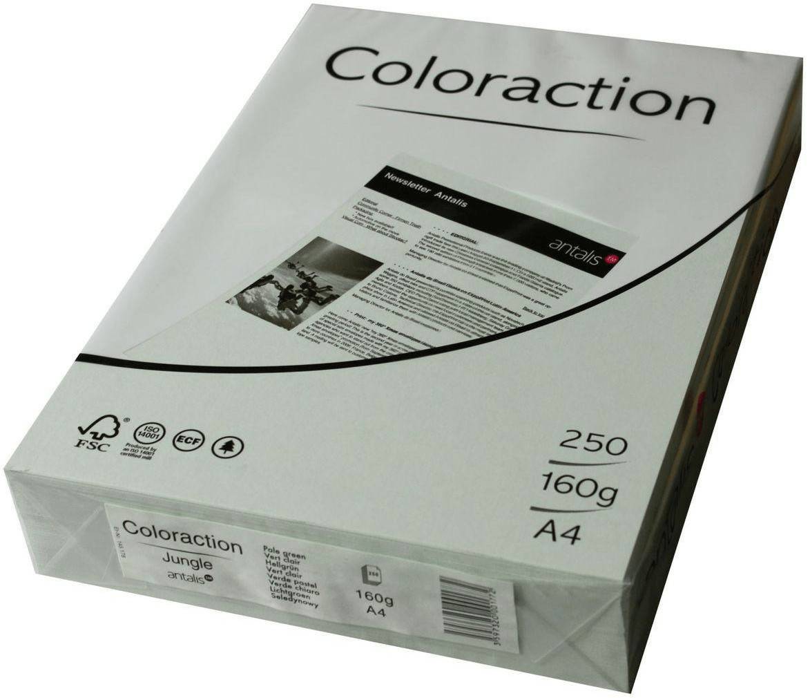 Druckerpapiere Medimax Antalis Coloraction A4 160g/qm Jungle 250 Blatt