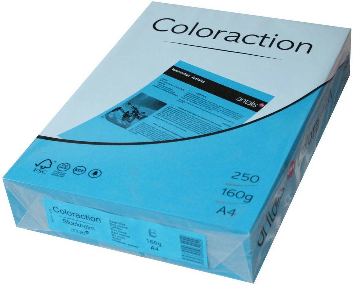 Medimax Antalis Coloraction A4 160g/qm Stockholm 250 Blatt Druckerpapiere